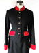 J 1 navy single breasted jacket, red velvet trim, gold piping and buttons.jpg